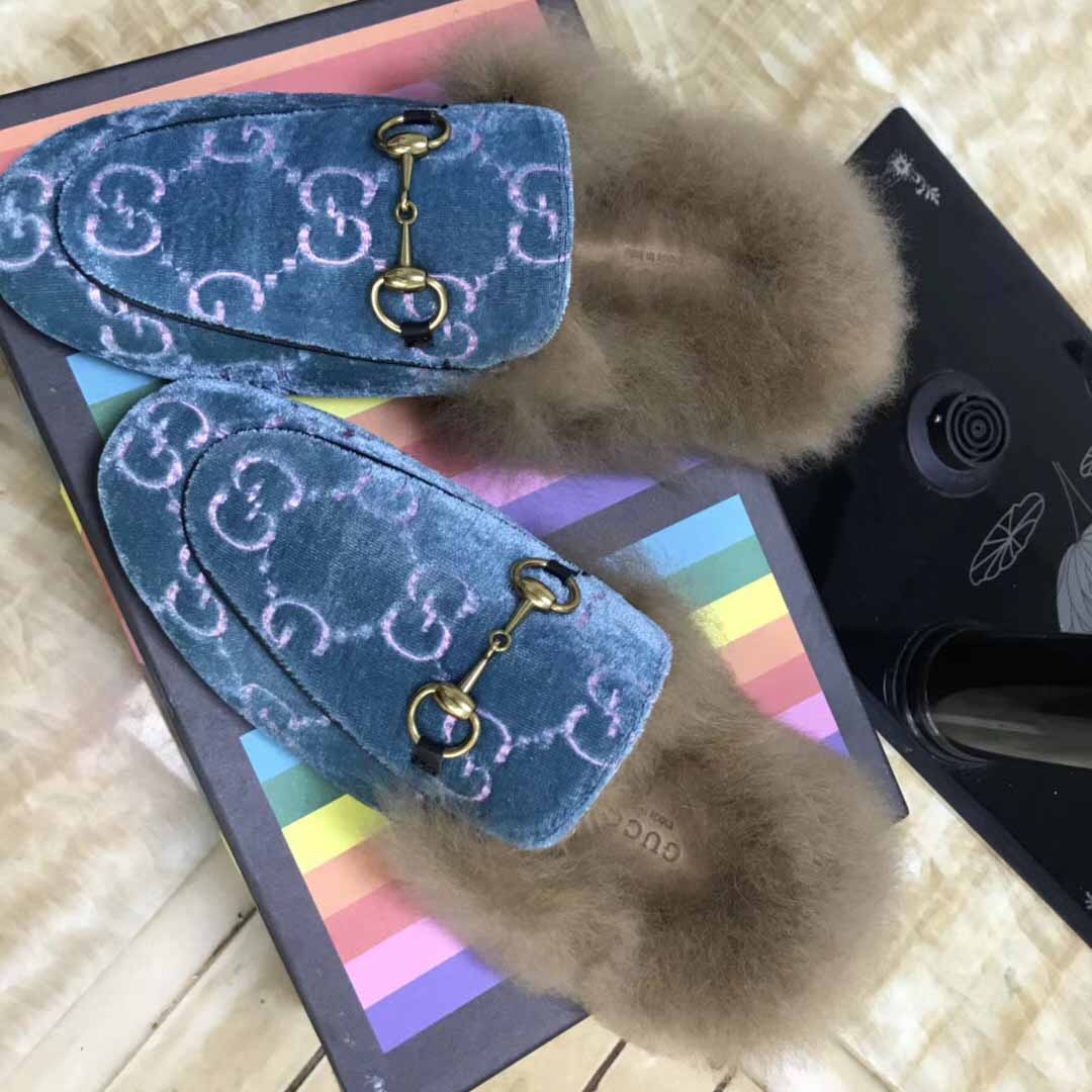 Gg velvet online slipper